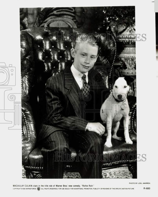 1994 Press Photo Macaulay Culkin stars in Warner Bros.' new comedy "Richie Rich"- Historic Images