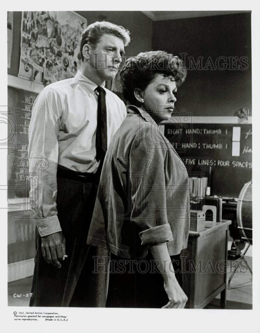 1962 Press Photo Judy Garland and Burt Lancaster star in "A Child Is Waiting"- Historic Images