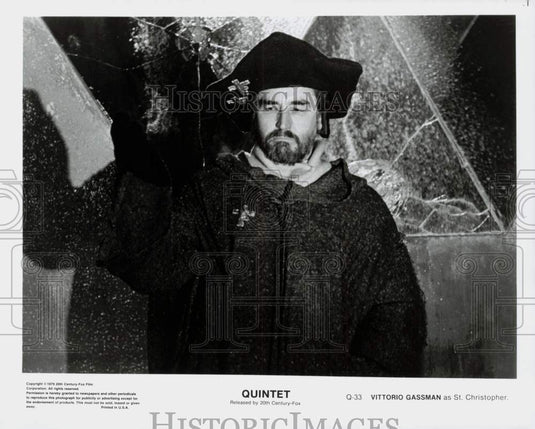 1979 Press Photo Vittorio Gassman as St. Christopher in "Quintet" - lry18711- Historic Images