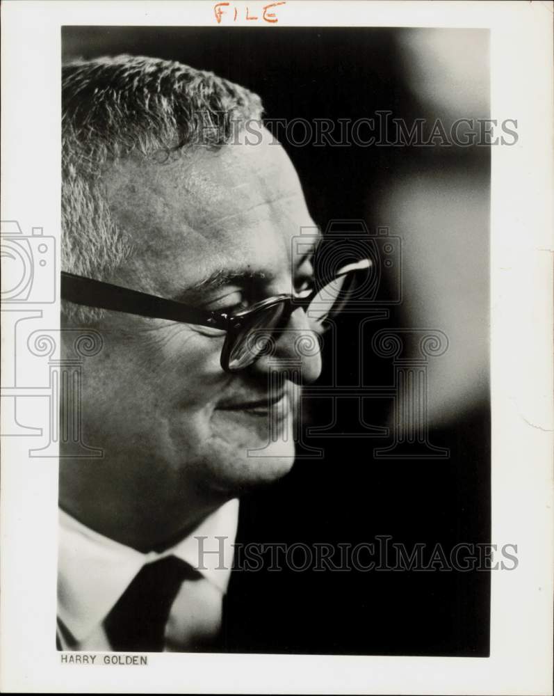 1963 Press Photo Harry Golden, American writer and newspaper publisher.- Historic Images