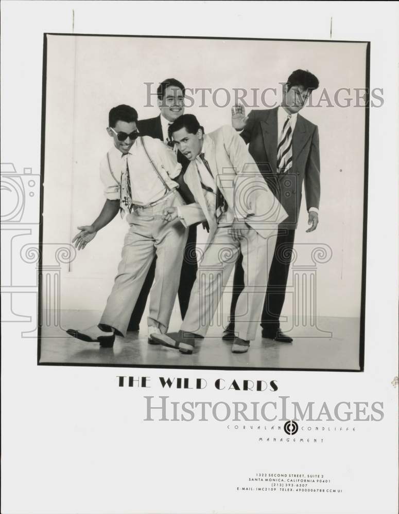 1989 Press Photo Members of The Wild Cards, music group. - lry27802- Historic Images