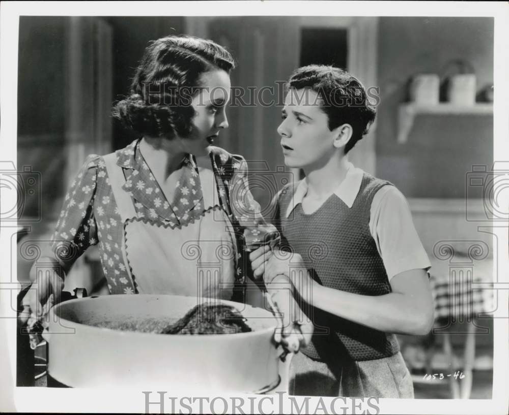 Press Photo Mary Astor &amp; Freddie Bartholomew in &quot;Listen Darling&quot; Film- Historic Images