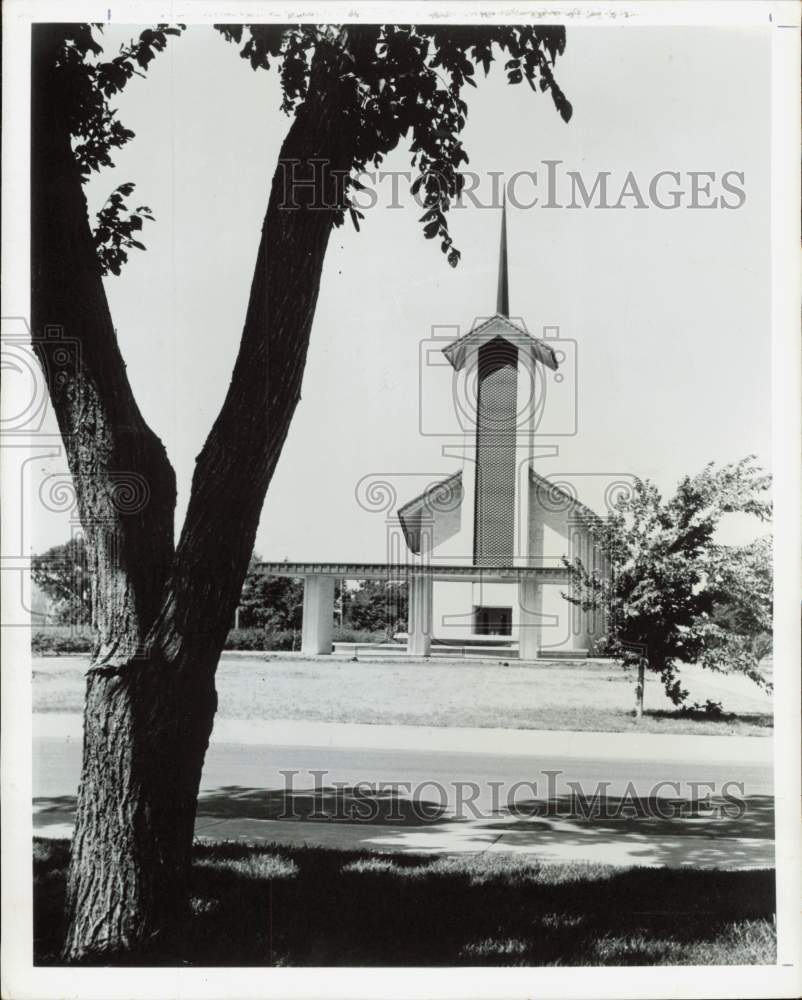 1981 Press Photo Chapel at Eisenhower Center in Abilene Kansas - lry31009- Historic Images