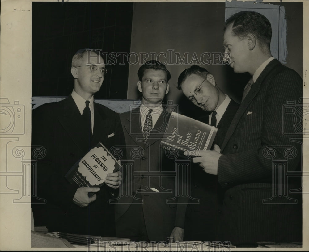 1948 Press Photo Reverends L. Reykdal, Stanley Matz, Merrill Abbey, L. Douglas- Historic Images