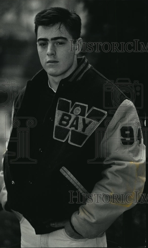 1992 Press Photo Todd Miller, sophomore at Whitefish Bay High School- Historic Images