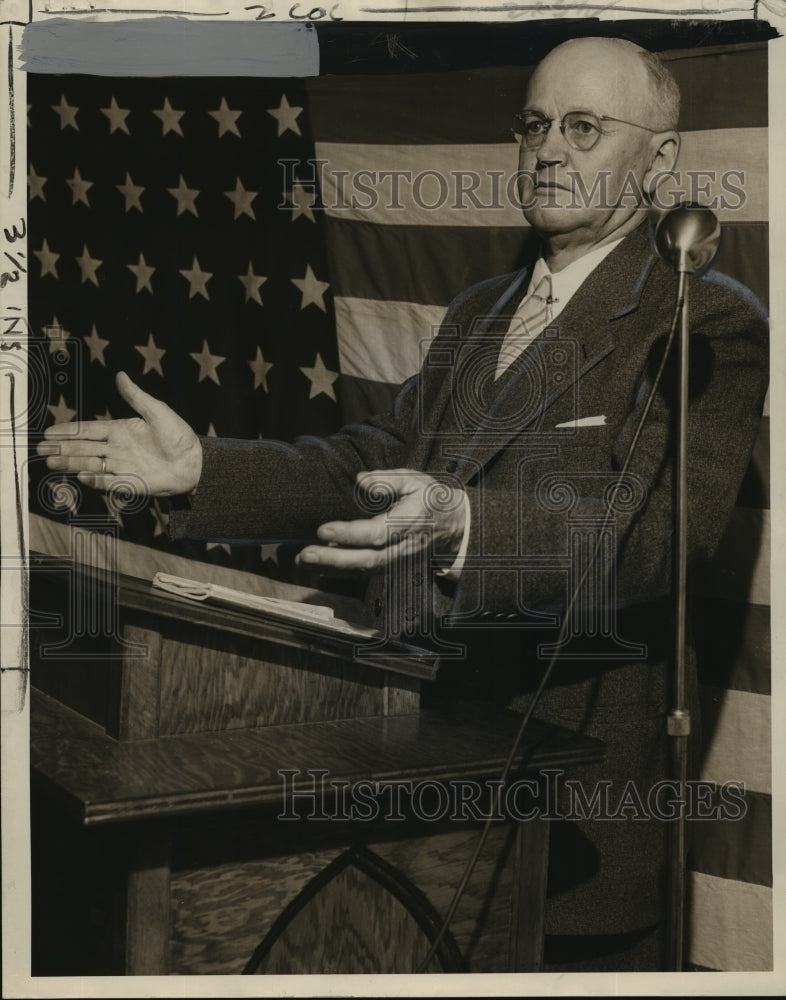 1943 Press Photo Rev. J.A. Aasgaard, Minneapolis, national president- Historic Images