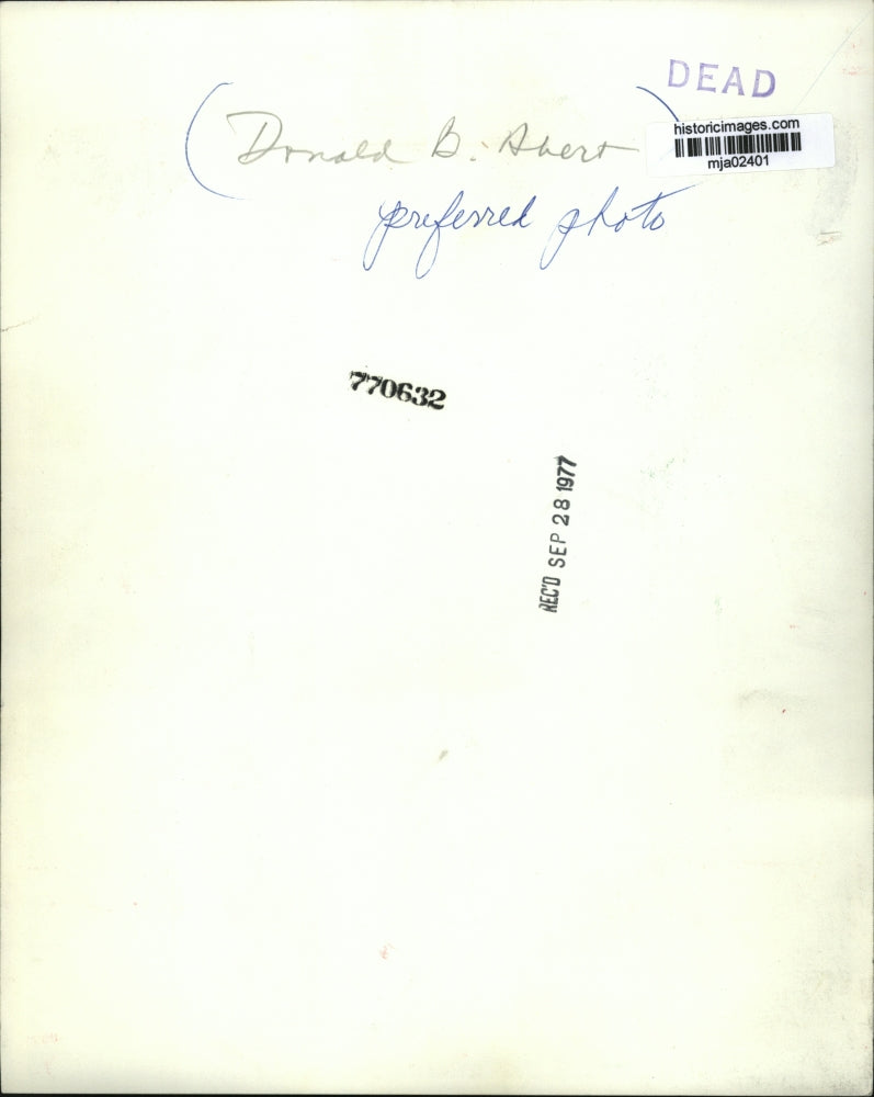 1977 Press Photo Donald B. Abert - mja02401