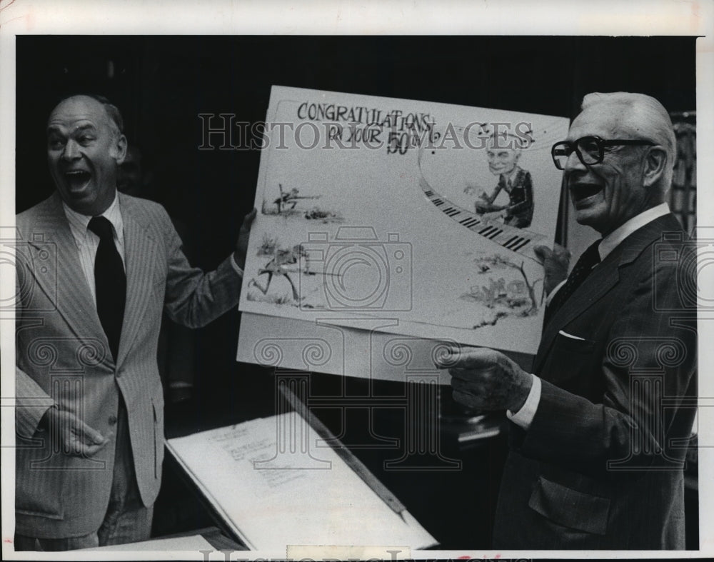 1978 Press Photo President Warren Heyse and Chairman Donald Abert- Historic Images