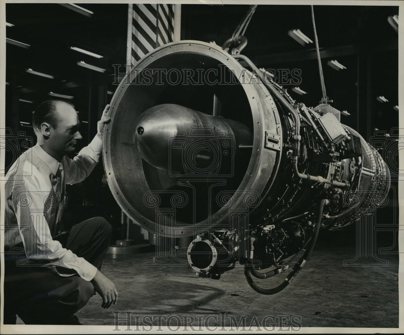 Load image into Gallery viewer, 1951 Press Photo This is the Genera Electric Company's latest turbo jet engine
