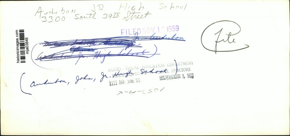 1959 Press Photo Audubon Jr High School, 3300 South 39th Street - mja03848