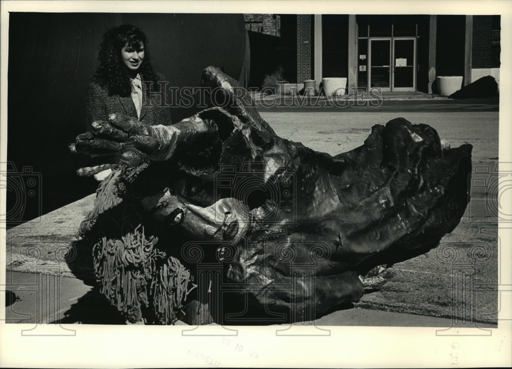 1987 Press Photo Teresa Agnew, sculptor- Historic Images