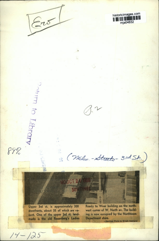 1969 Press Photo Upper 3rd st is approximately 300 storefronts - mja04832