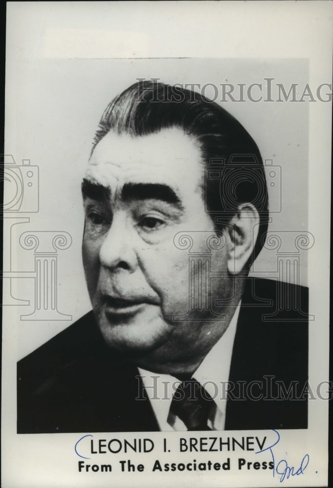 1977 Press Photo Leonid I. Brezhnev - mja05006