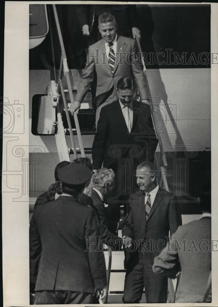 1970 Press Photo Vice President Spiro Agnew leads Wisconsin GOP candidates- Historic Images