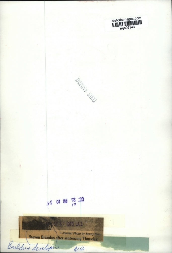 1978 Press Photo Steven Brandon after sentencing - mja05143