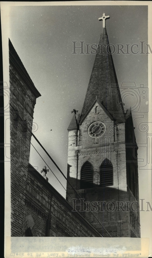 1979 Press Photo The old town clock at Algoma. - mja05379