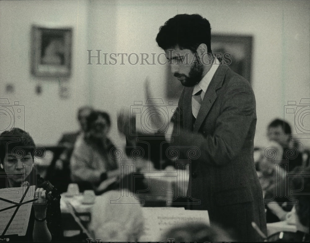 1987 Press Photo Warren Bergman, Director of the Milwaukee Municipal Orchestra- Historic Images