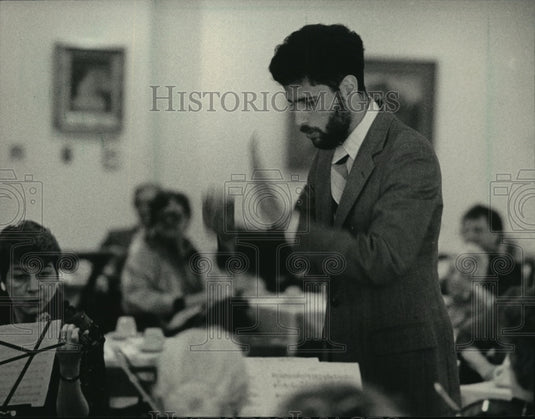 1987 Press Photo Warren Bergman, Director of the Milwaukee Municipal Orchestra- Historic Images