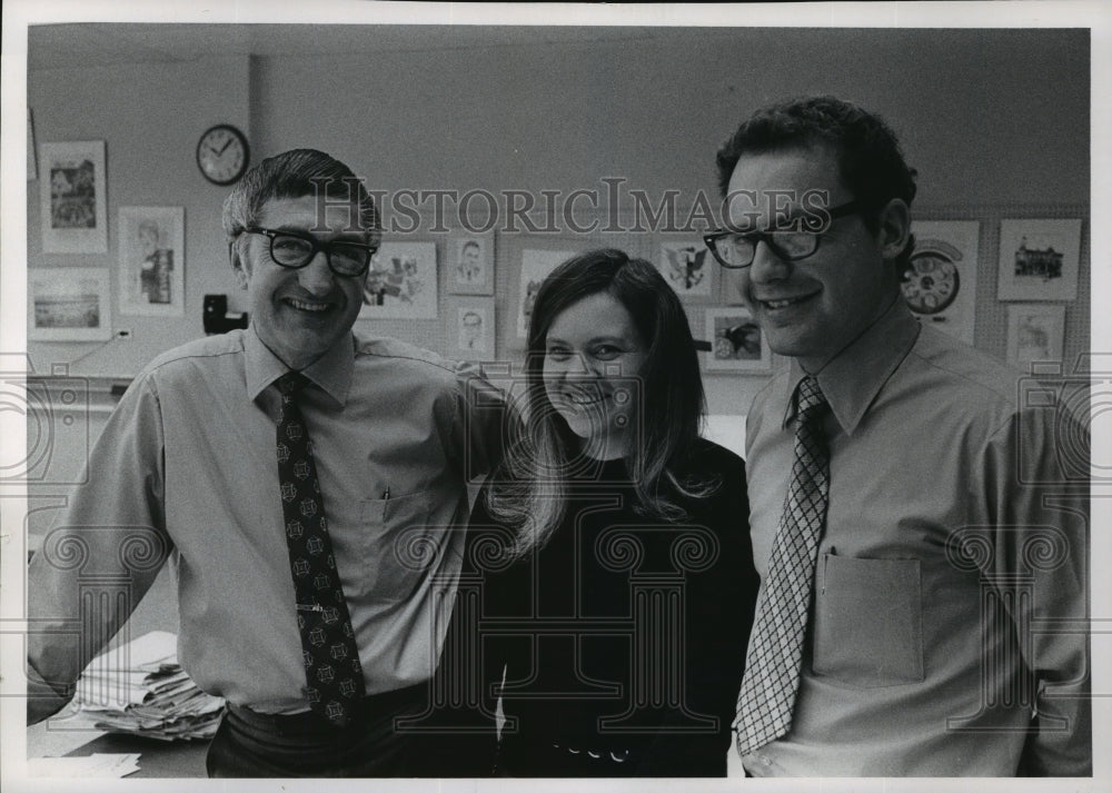 1971 Press Photo Al Berg, Ricarda Haack & Jerry Steingraeber, Milwaukee Journal
