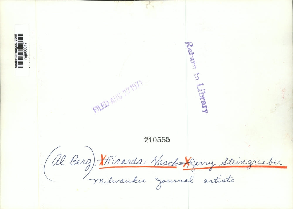 1971 Press Photo Al Berg, Ricarda Haack & Jerry Steingraeber, Milwaukee Journal