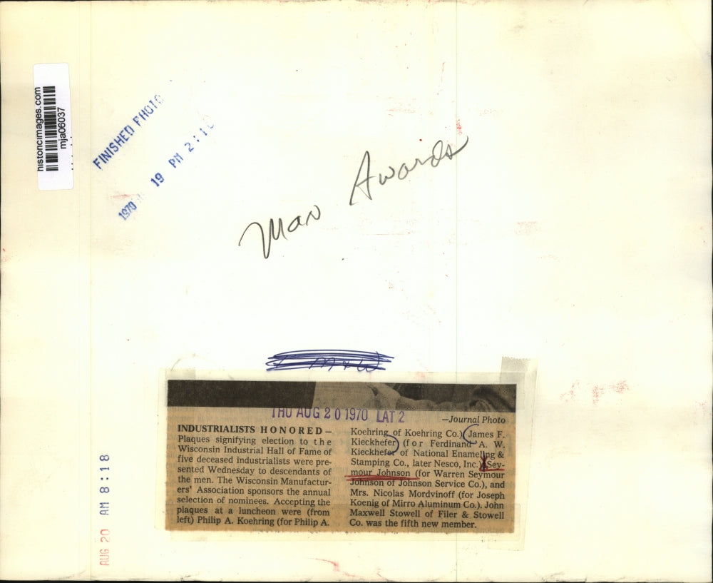 1970 Press Photo Philip A Koehring, James F Kieckhefer, Seymour Johnson