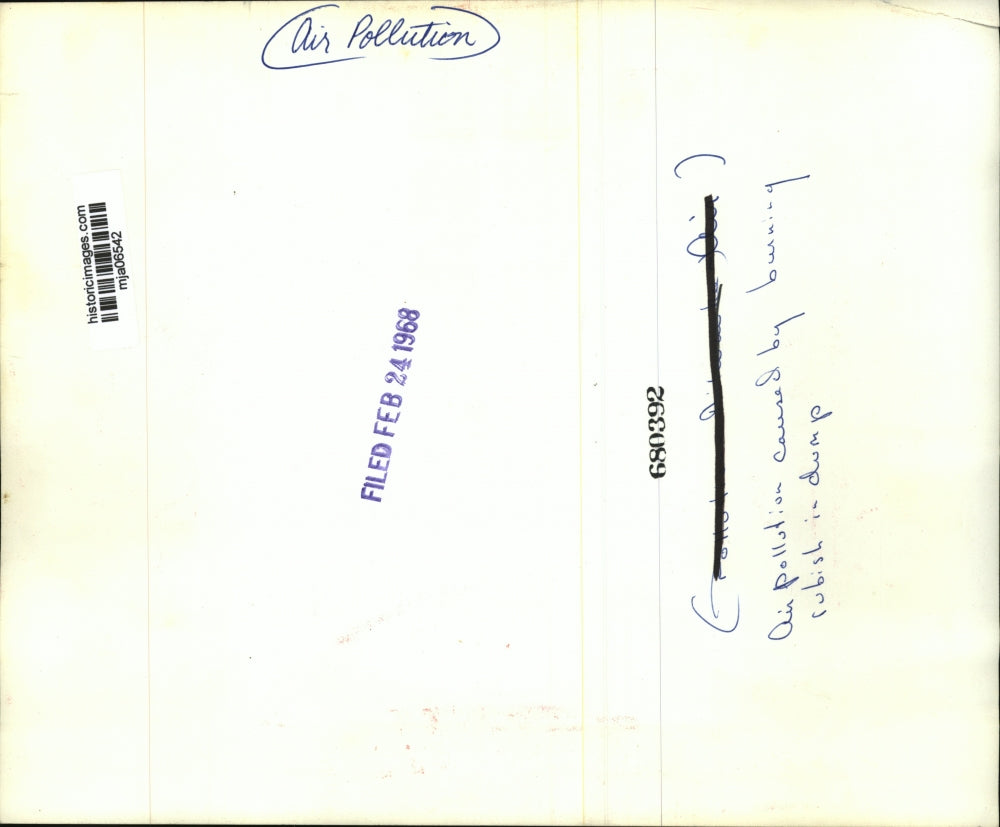 1968 Press Photo Air Pollution caused by burning rubish in dump - mja06542