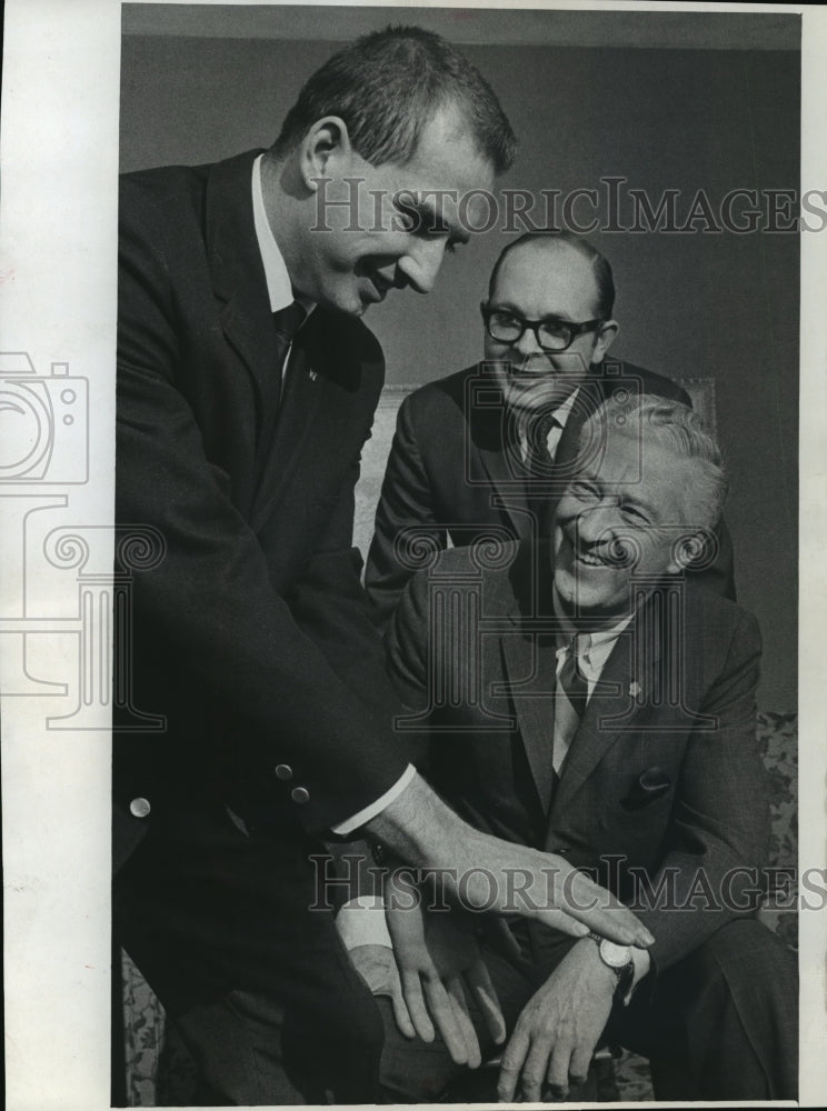1967 Press Photo Bob Berezowitz, Gov. Knowles, Al Schara