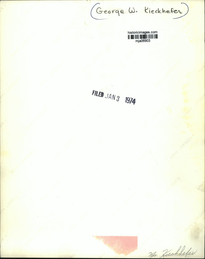 1974 Press Photo George W. Kieckhefer - mja06903