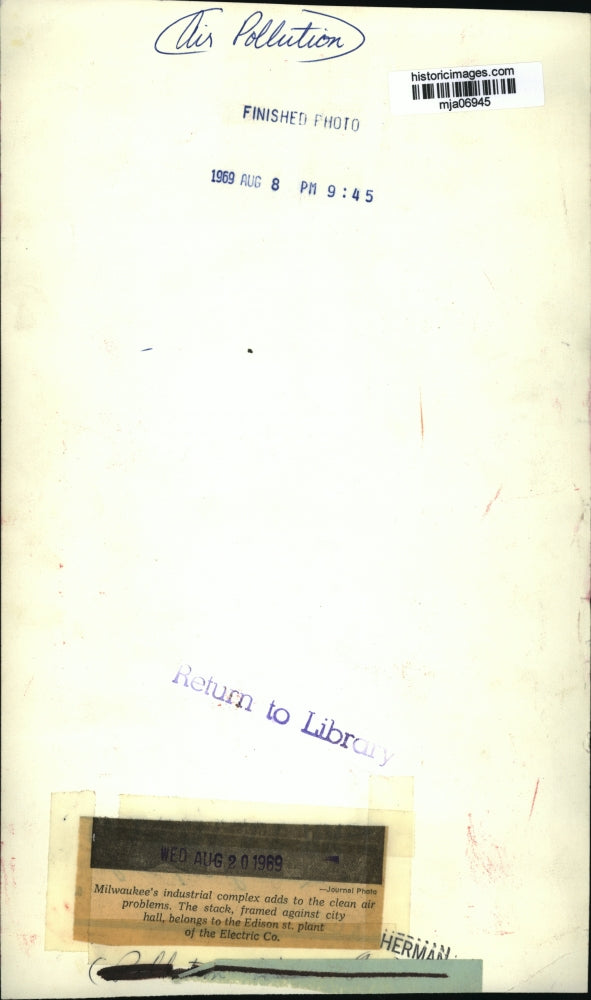 1969 Press Photo Electric Co. Edison st. plant at Milwaukee's industrial complex