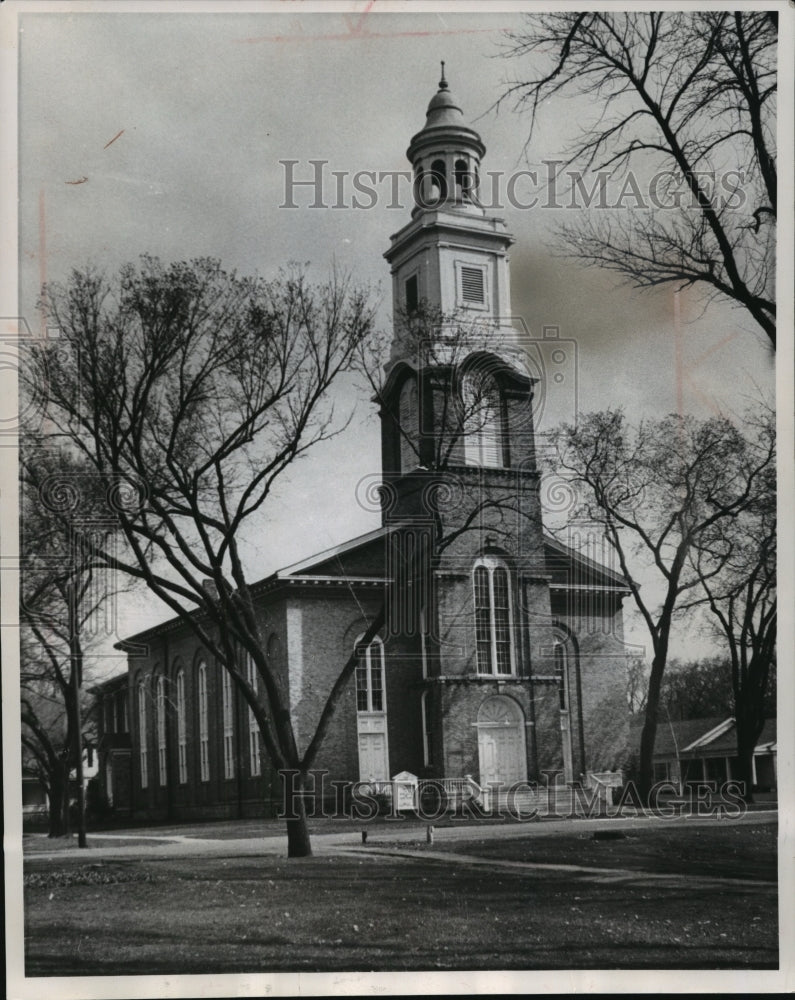 1962 Press Photo The First Congregational Church Towers Over Beloit - mja07096
