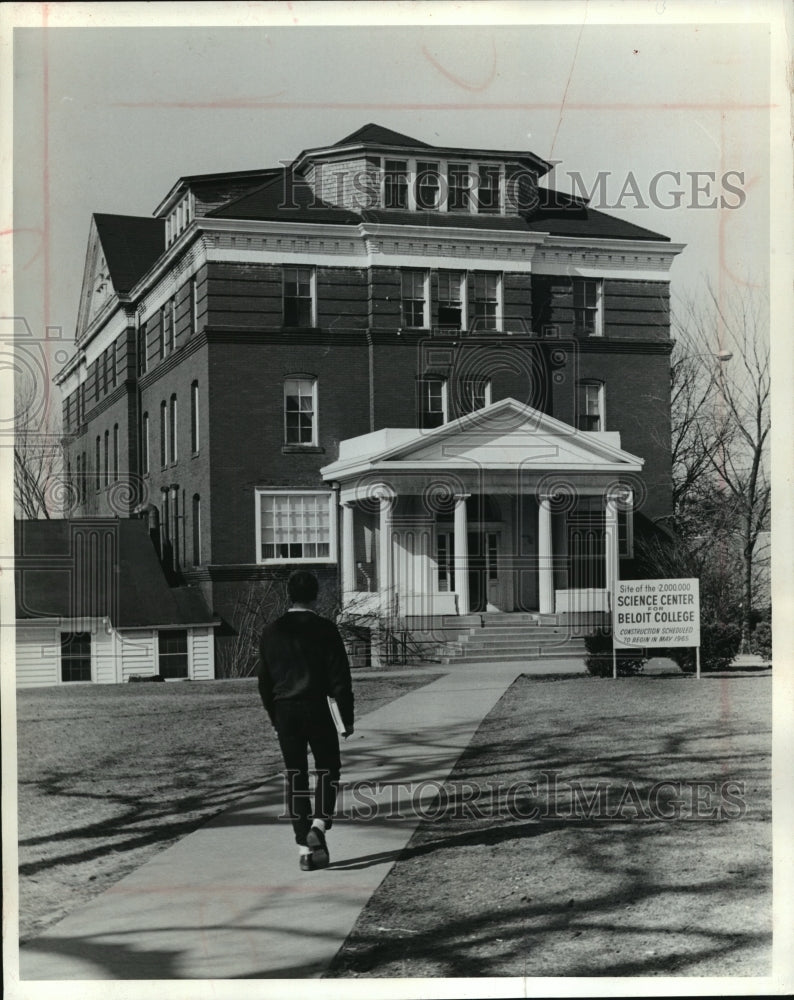 1965 Press Photo Chaplin Hall on the Heloit Campus will be destroyed next month - Historic Images