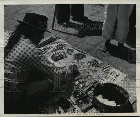 1953 Press Photo Sunday morning Market in Ibarra, Ecuador- Historic Images