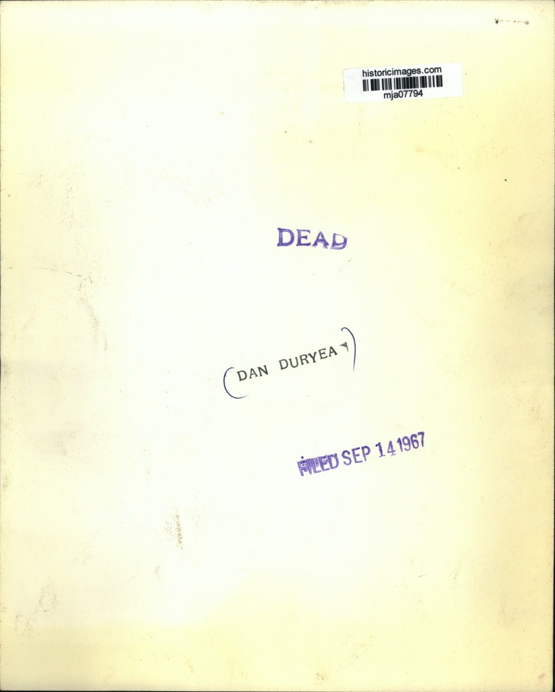 1967 Press Photo Dan Duryea - mja07794