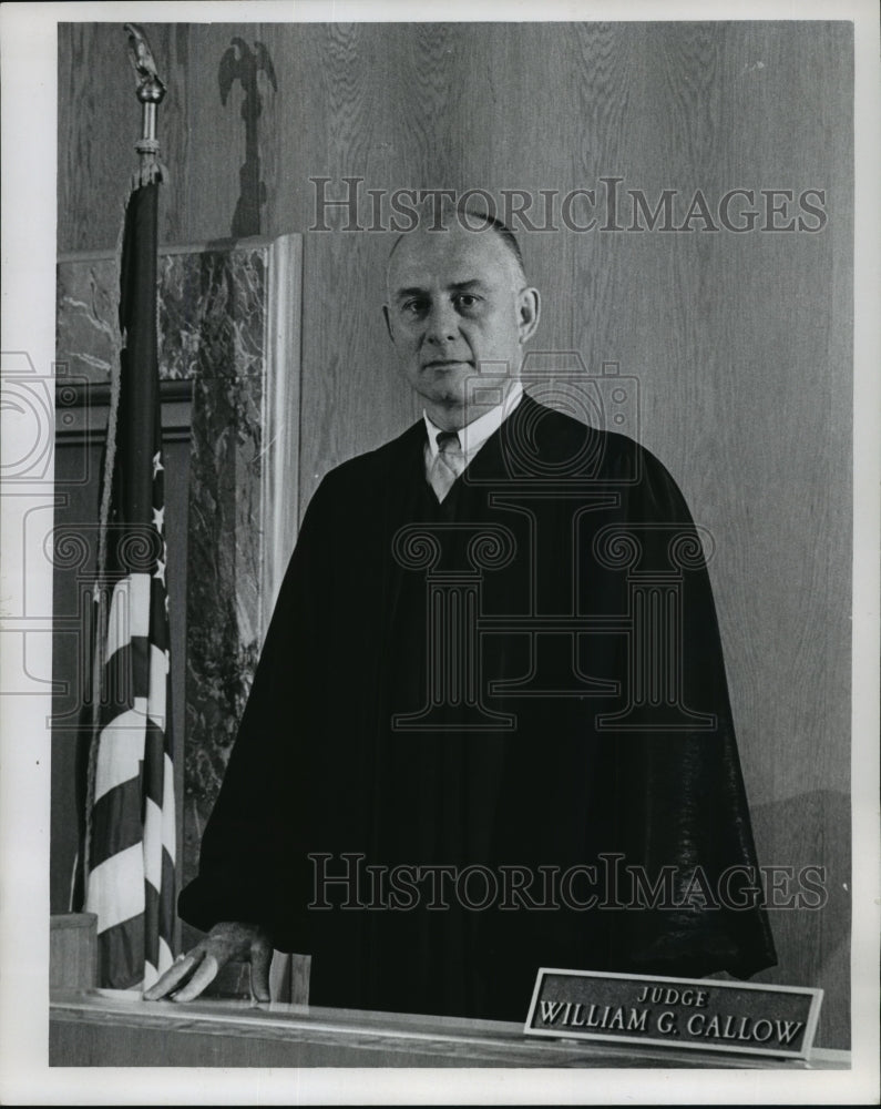 1966 Press Photo Judge William G Callow, Every player is a victim - Historic Images