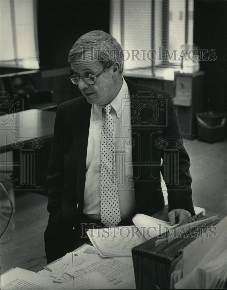 1983 Press Photo Gerald Boyle defended John Berti at Berti&#39;s murder trial- Historic Images