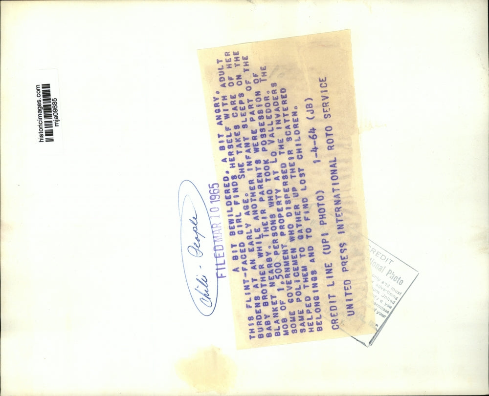 1964 Press Photo Children of Chile at Lo Valleror - mja09685