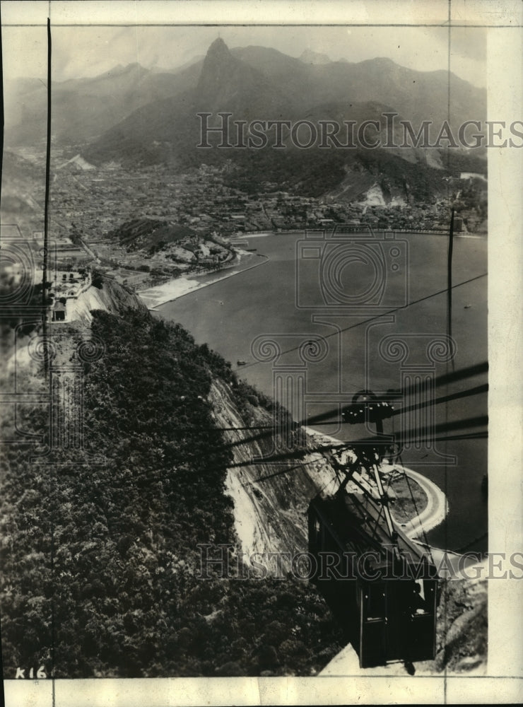 1956 Press Photo View of the bay of Rio de Janeiro as seen from the Sugar Loaf- Historic Images