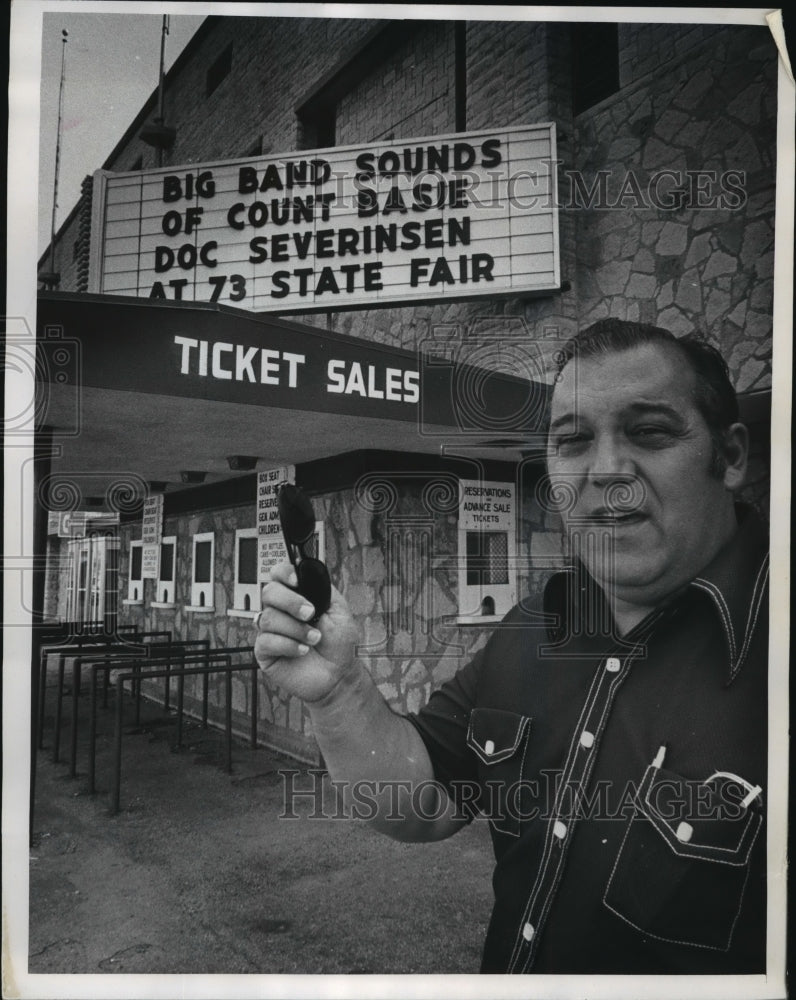 1973 Press Photo Mark Azzolina, state fair entertainment director, Milw. - Historic Images