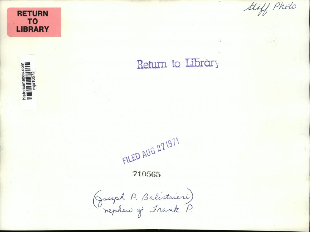 1971 Press Photo Joseph P. Balistrieri, nephew of Frank P. - mja10572