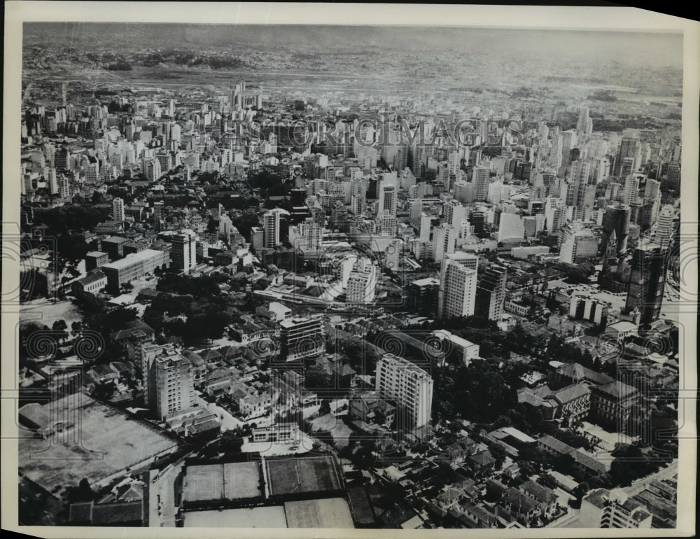 1962 Press Photo View of Sao Paulo, Brazil - mja10725- Historic Images