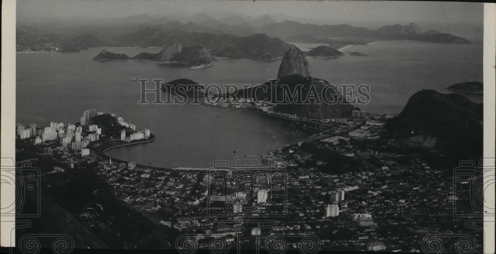 1953 Press Photo Aerial view of Rio de Janeiro, Brazil - mja10833- Historic Images