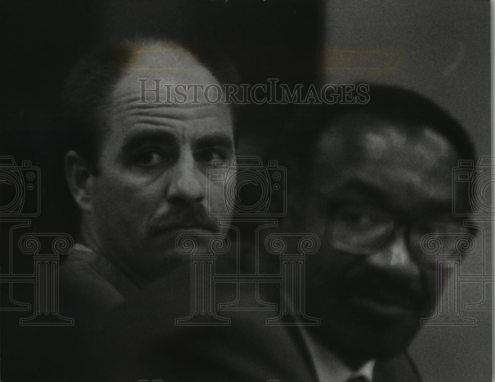 1994 Press Photo Convicted wife killer Jesse Anderson &amp; lawyer, Ronald Hendree- Historic Images