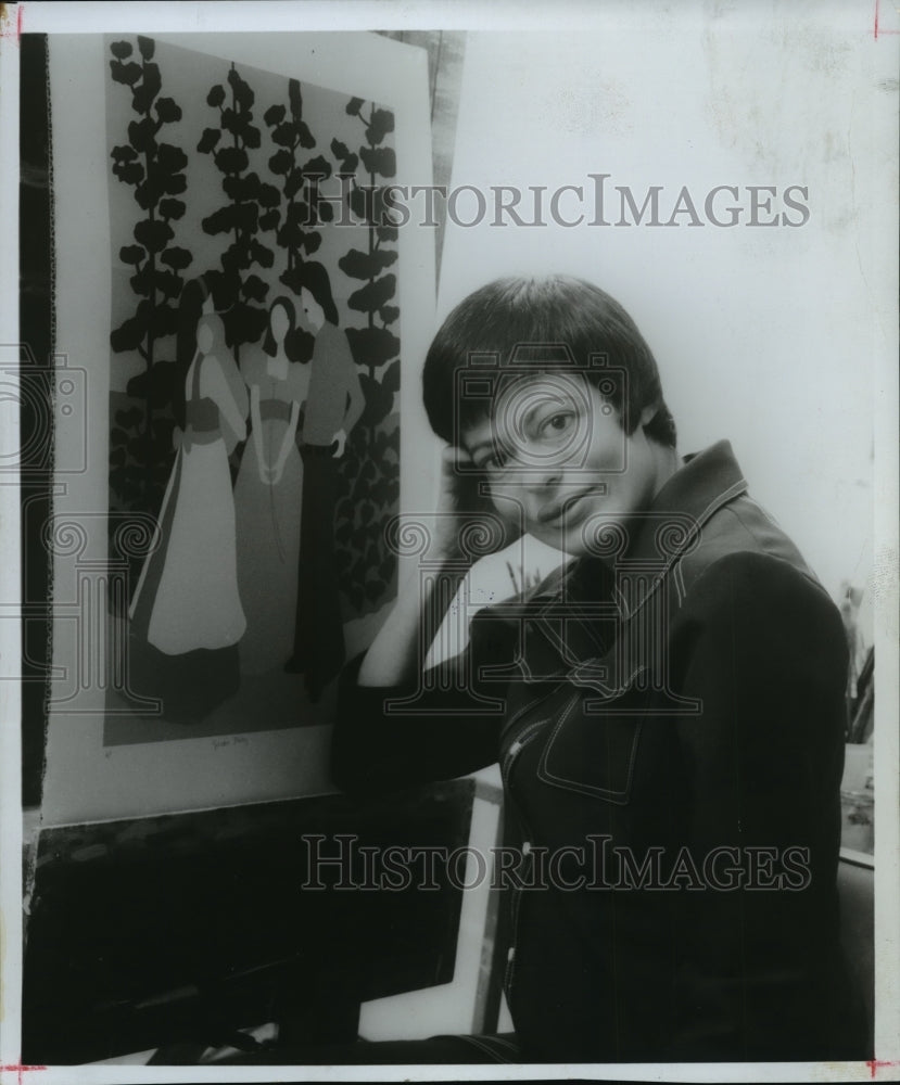 1974 Press Photo Ariane R Berman, having her first Midwestern museum show