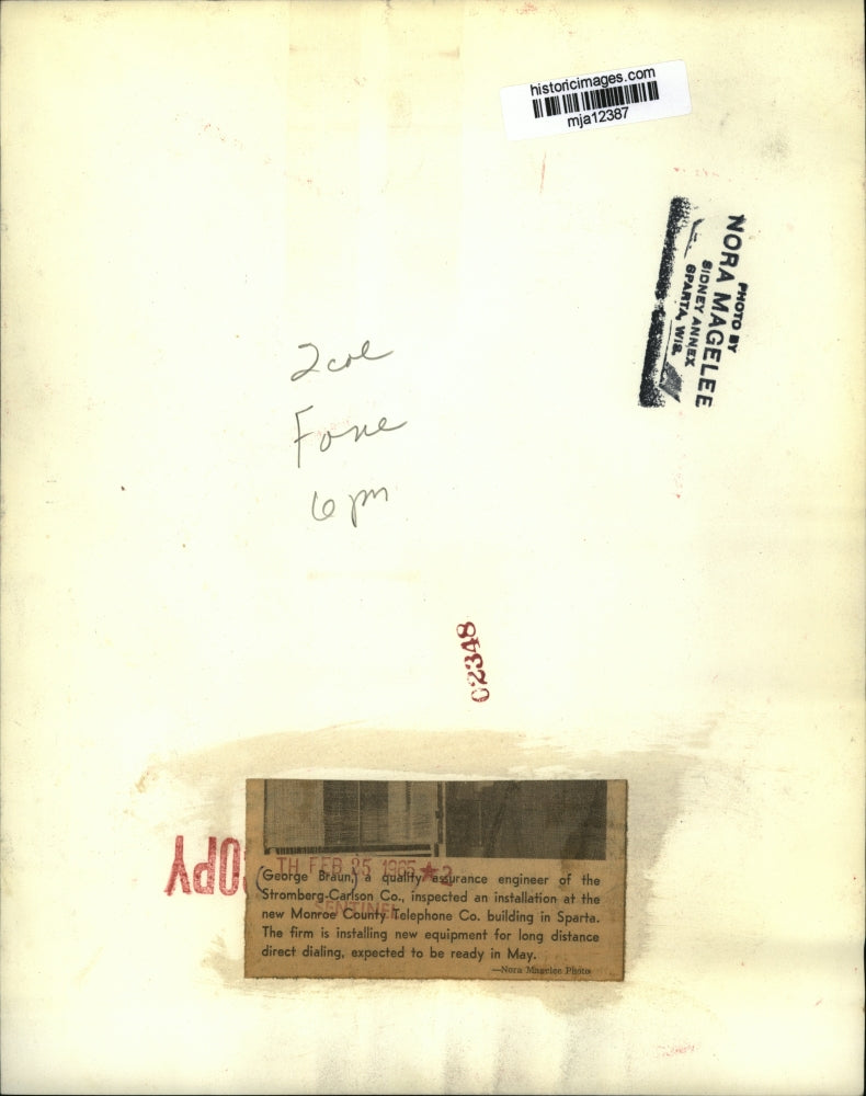 1965 Press Photo George Braun, quality assurance engineer of Stromberg-Carlson