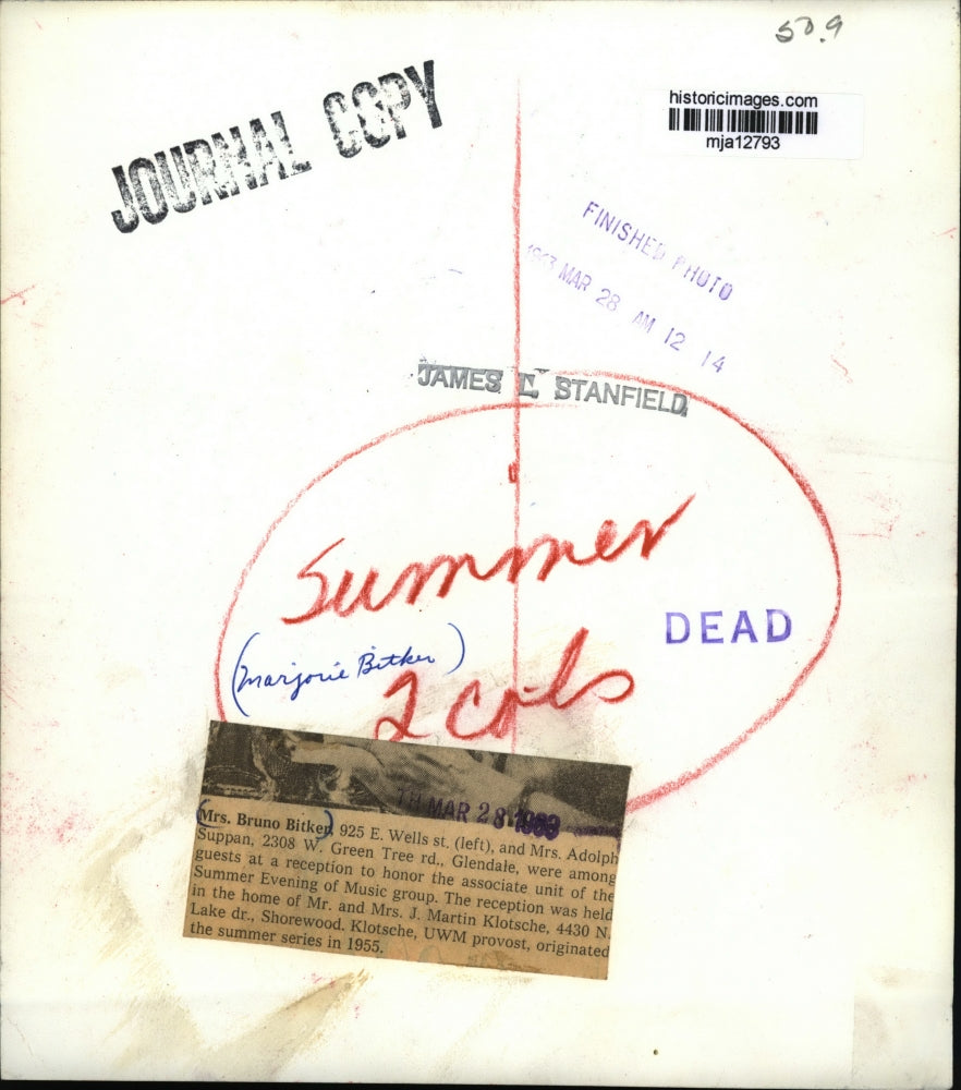 1963 Press Photo Mrs. Bruno and Mrs. Adolph Suppan - mja12793