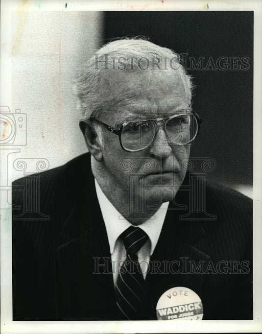 1990 Press Photo Lawrence F Waddick, Candidate for Washington County Judge- Historic Images
