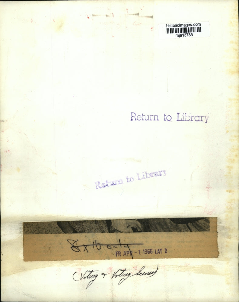 1966 Press Photo Voting and Voting Scenes - mja13735