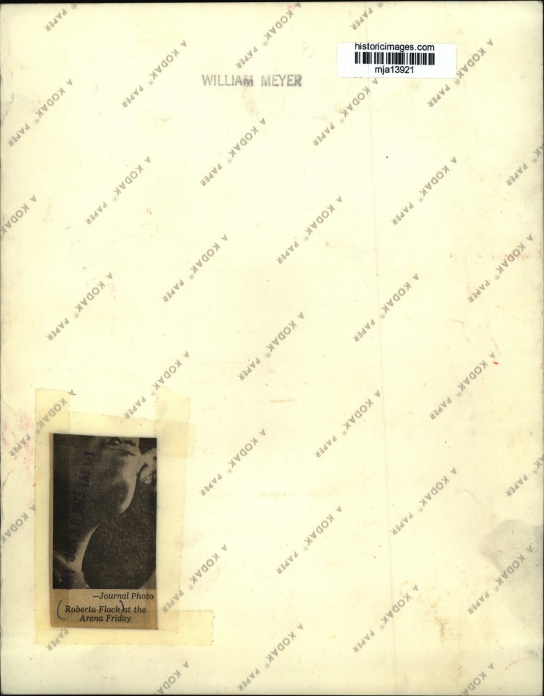 1973 Press Photo Roberta Flack at the Arena - mja13921