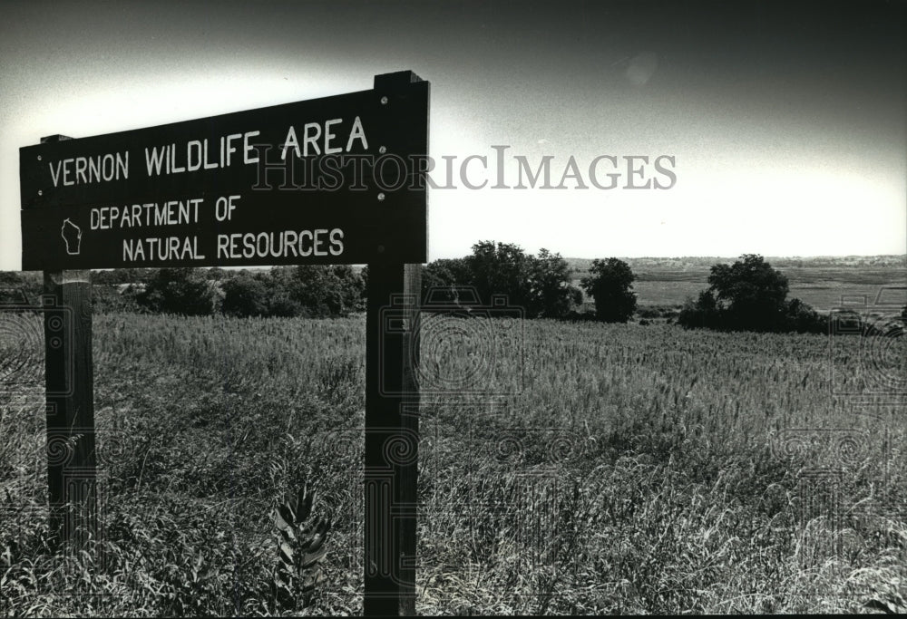 1991 Press Photo  320 acres of the Vernon Marsh wildlife area - Historic Images