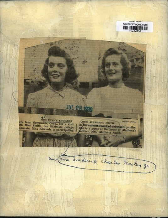 1939 Press Photo Miss Eunice Edwards and Miss Alathena Smith - mja14636